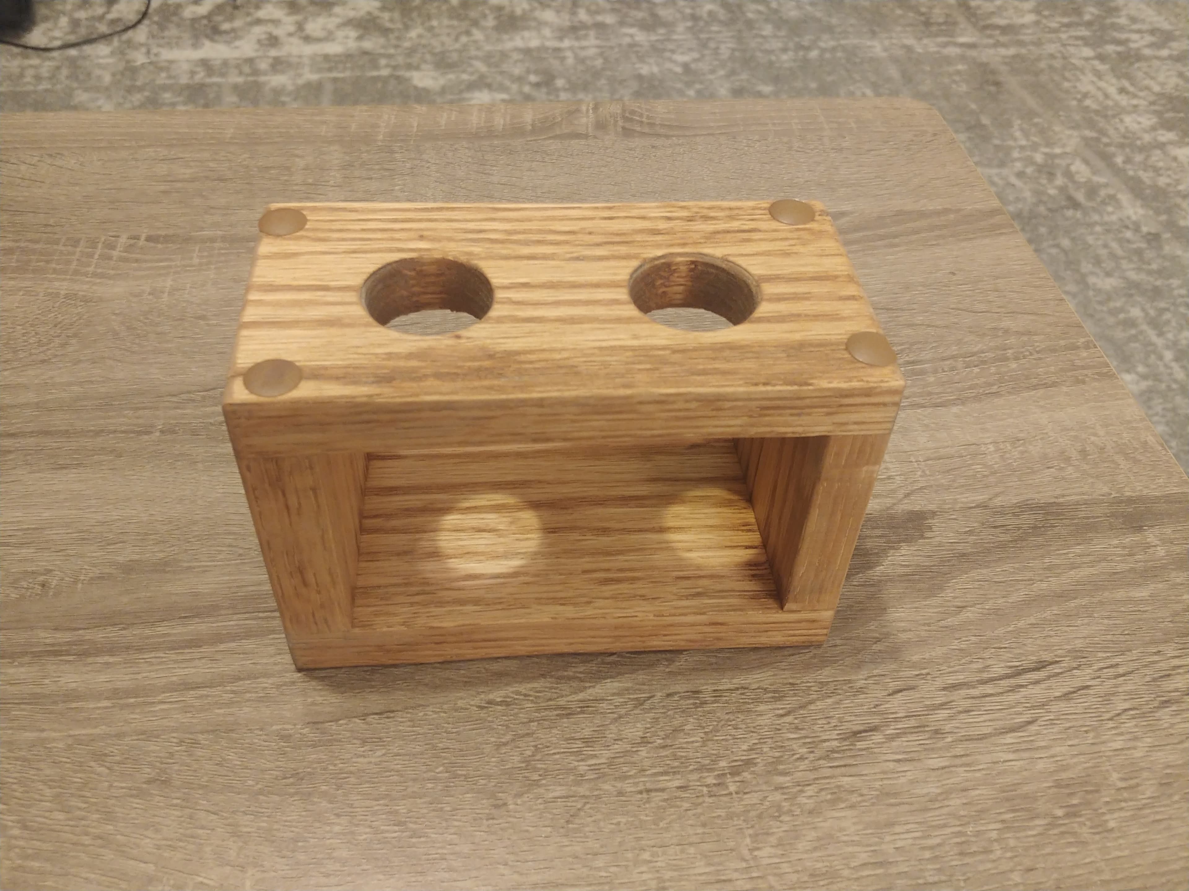 Freshly constructed mic holder